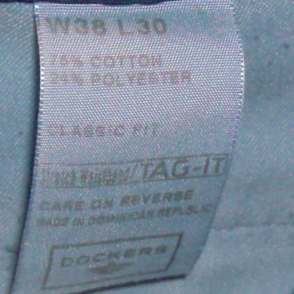 dockers blue pleated crease individual fit khaki pants - Picture 4 of 10